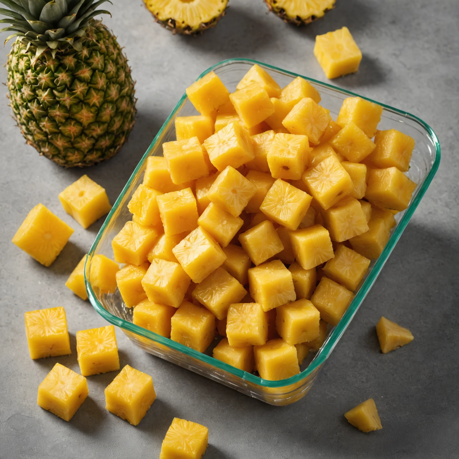 Fresh Pineapple Chunks recommended for Air Fryer Crispy Caribbean Jerk Tofu Skewers with Pineapple Salsa