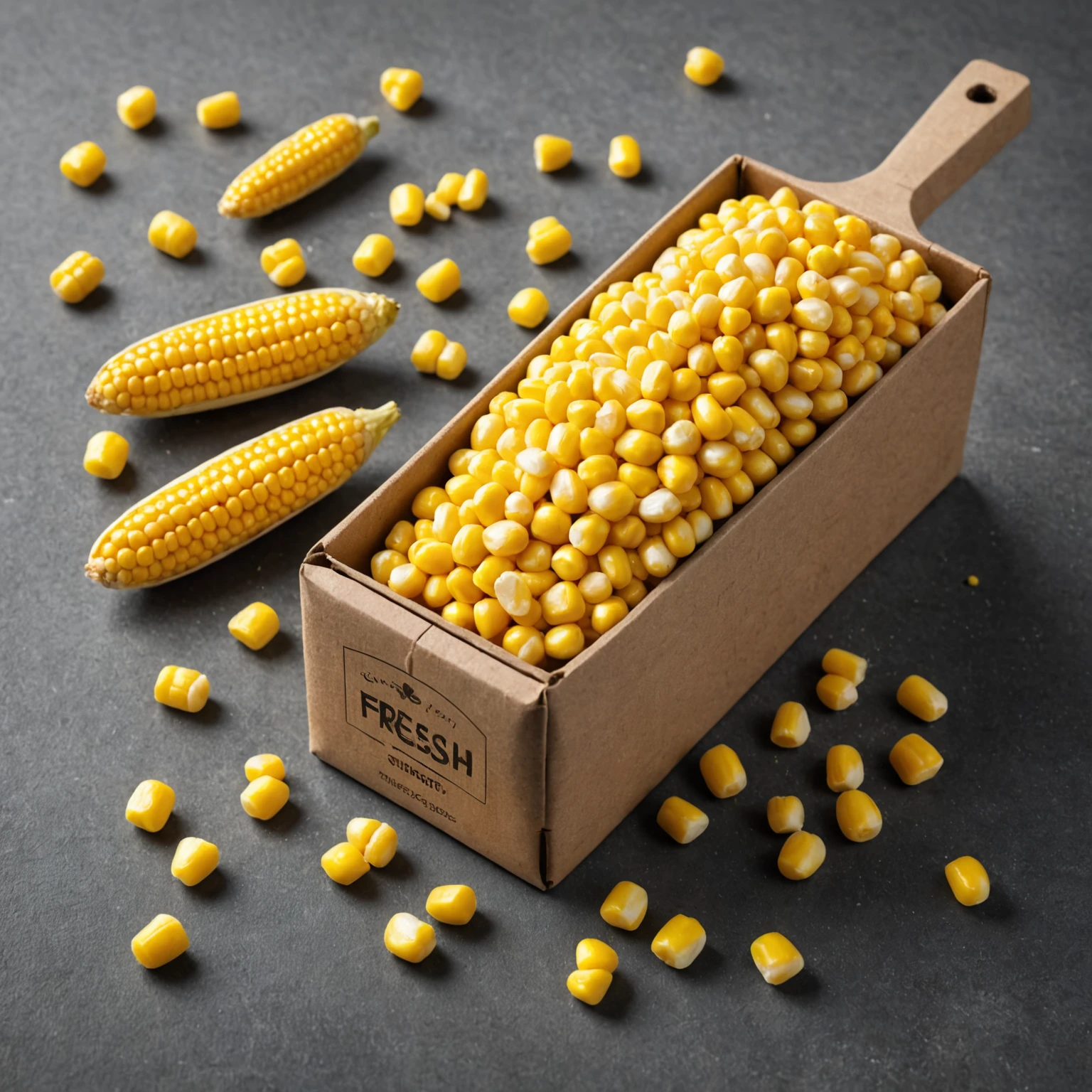 Fresh sweetcorn kernels