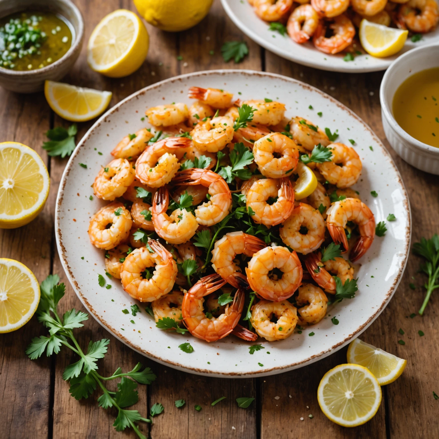 Air Fryer Lemon Garlic Shrimp
