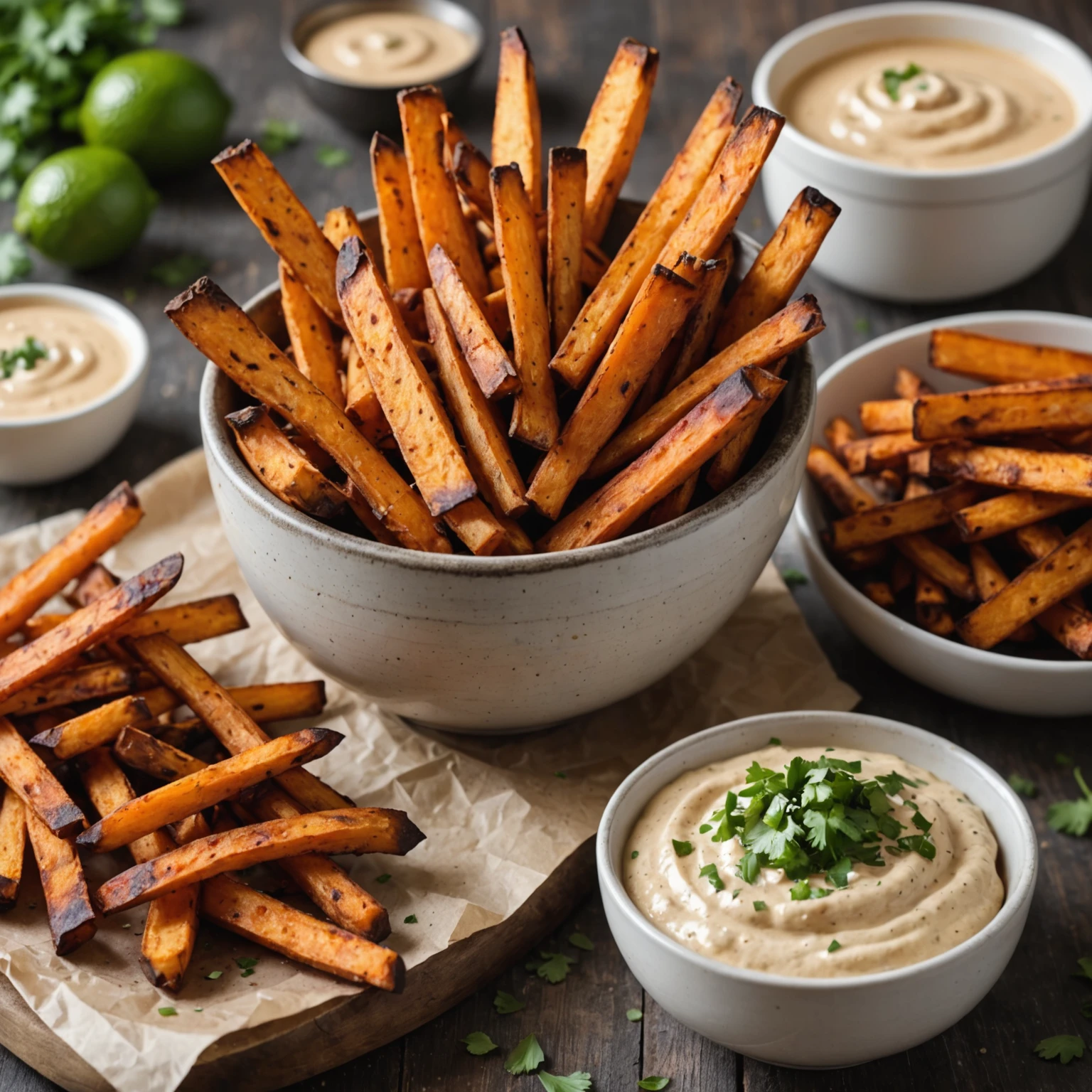 Air Fryer Sweet Potato Fries with Smoky Chipotle Mayo