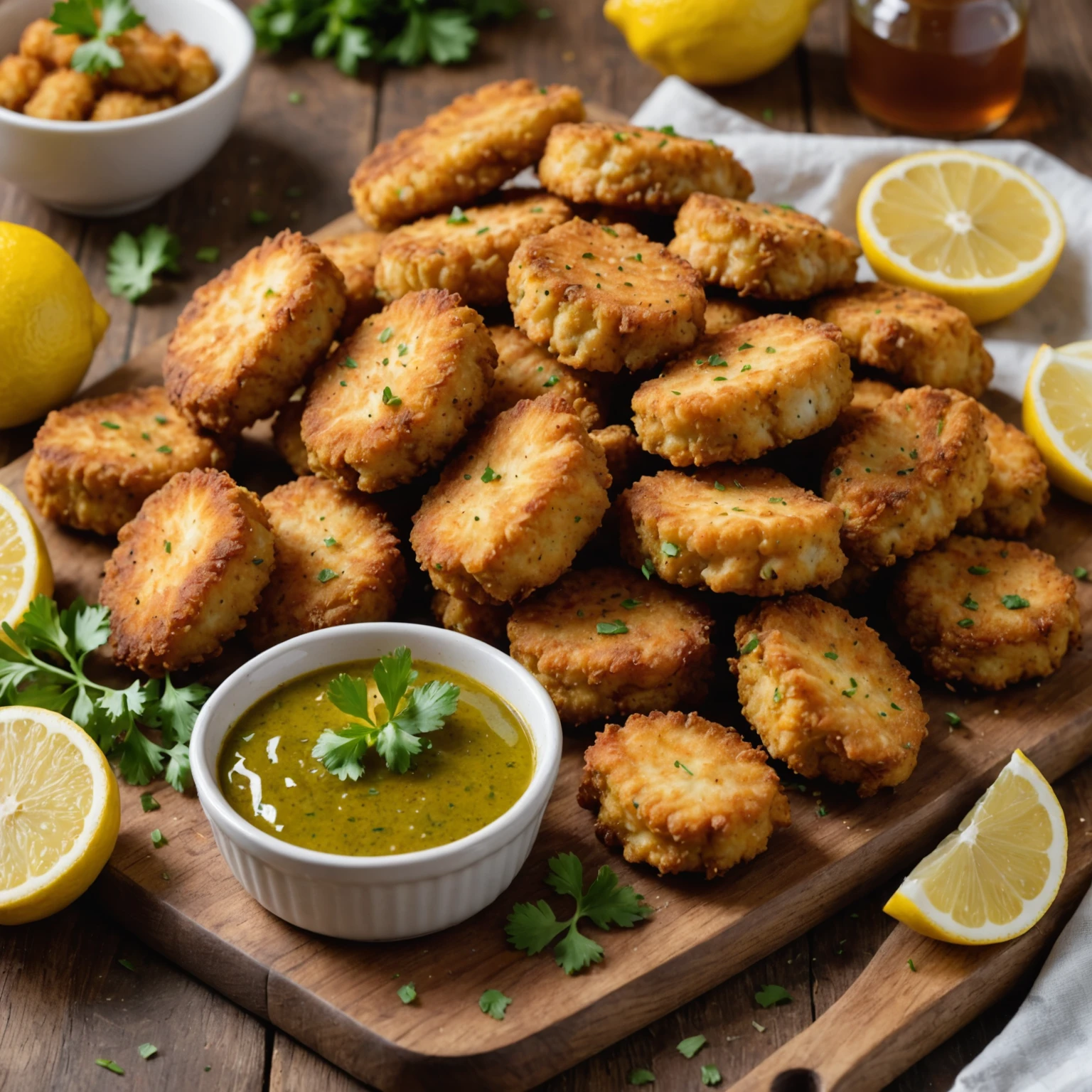Air Fryer Lemon Pepper Catfish Nuggets