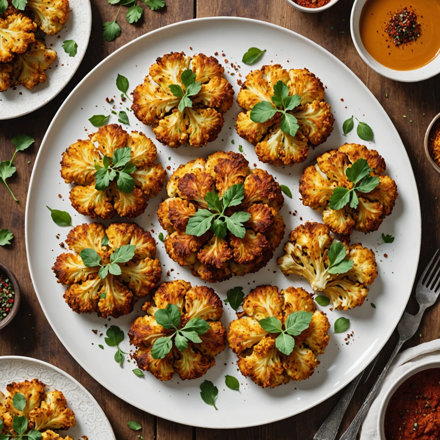Air Fryer Spiced Moroccan Cauliflower Steaks