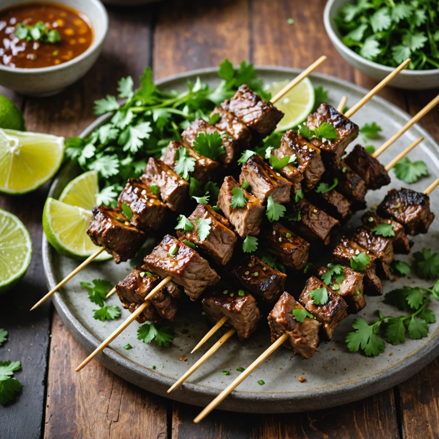 Air Fryer Vietnamese Lemongrass Beef Skewers