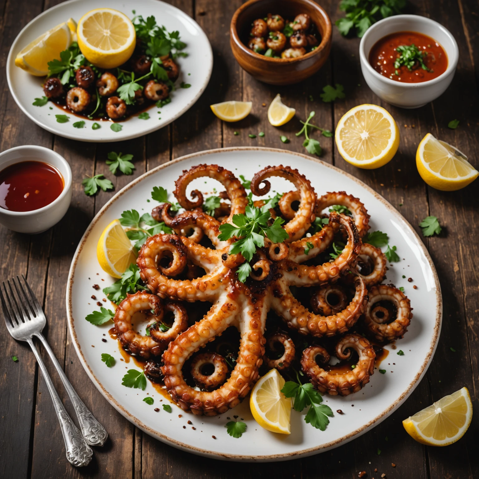 Air Fryer Crispy Mediterranean Grilled Octopus
