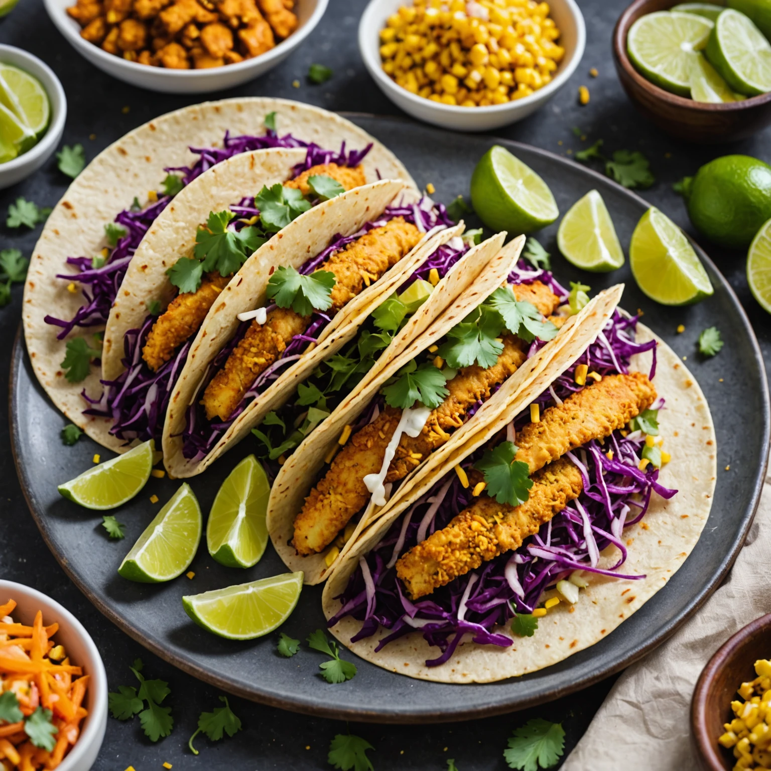 Air Fryer Spicy Cajun Catfish Tacos with Lime Slaw