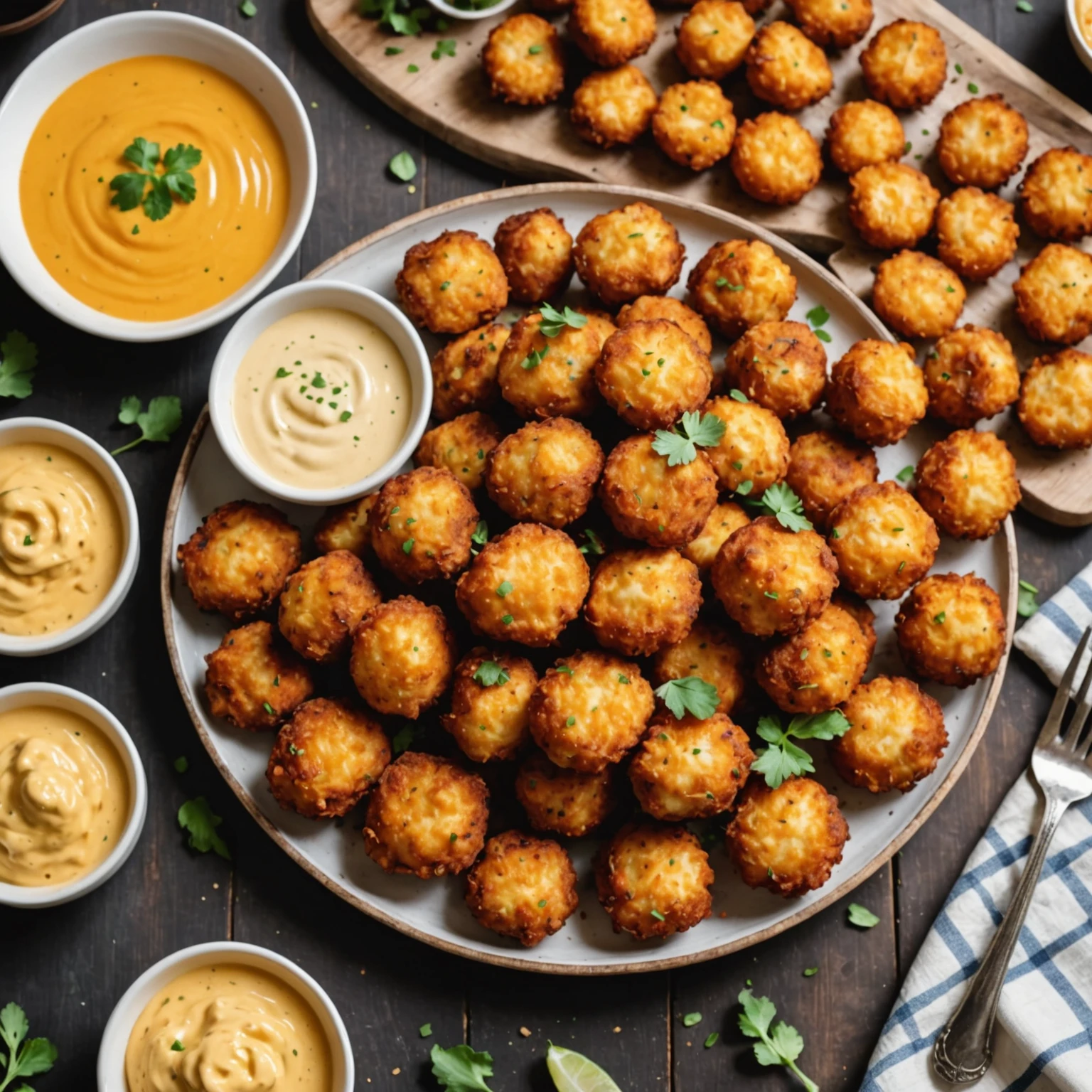 Air Fryer Keto Cheesy Cauliflower Tots