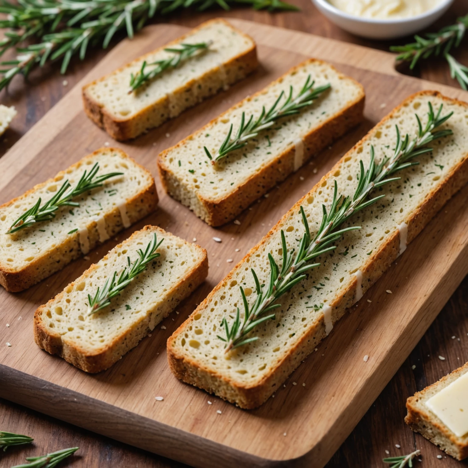 Air Fryer Savory Keto Almond Flour Biscotti with Rosemary and Parmesan