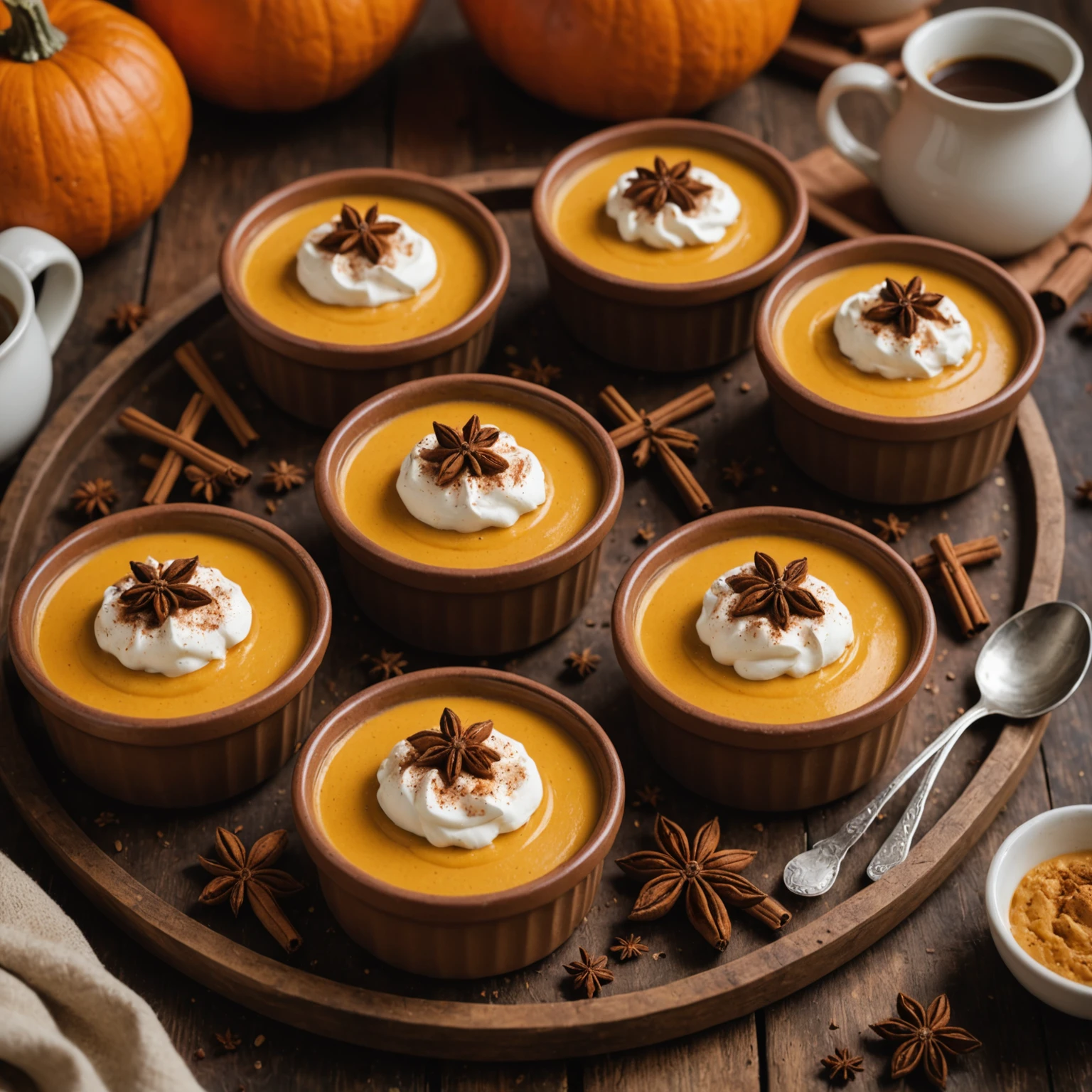 Air Fryer Gluten-Free Pumpkin Panna Cotta with Maple Whipped Cream