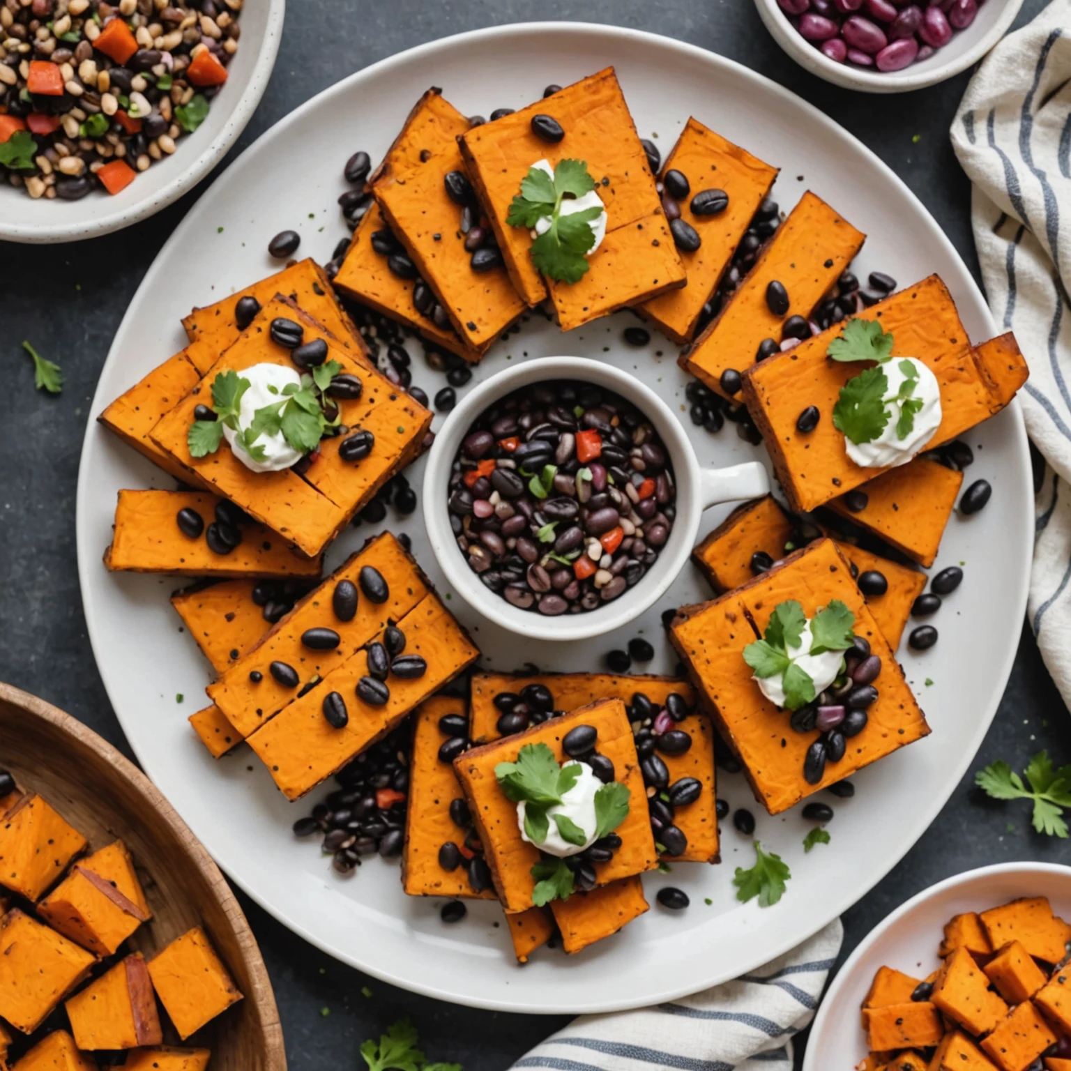 Air Fryer Sweet Potato and Black Bean Breakfast Bars
