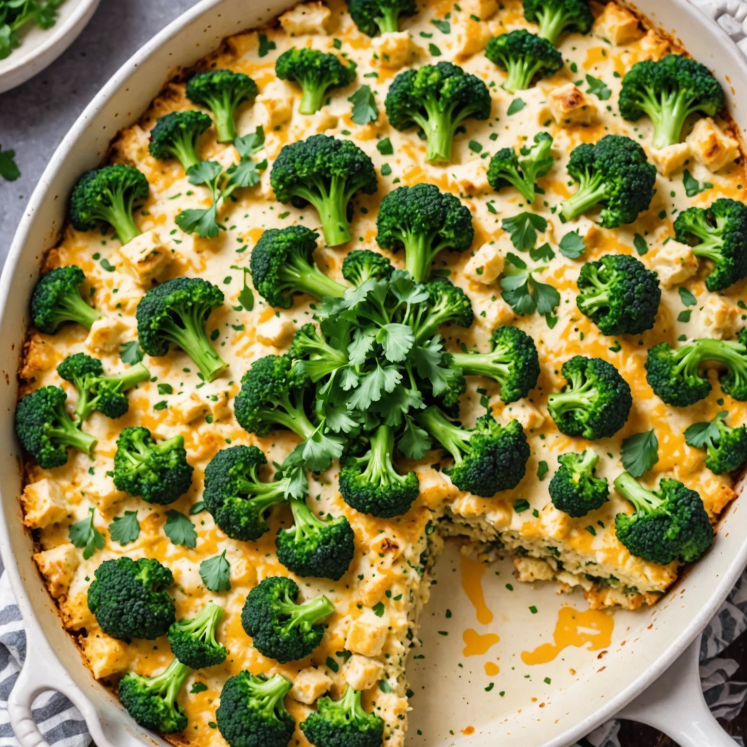 Air Fryer Low-Carb Cauliflower and Broccoli Casserole