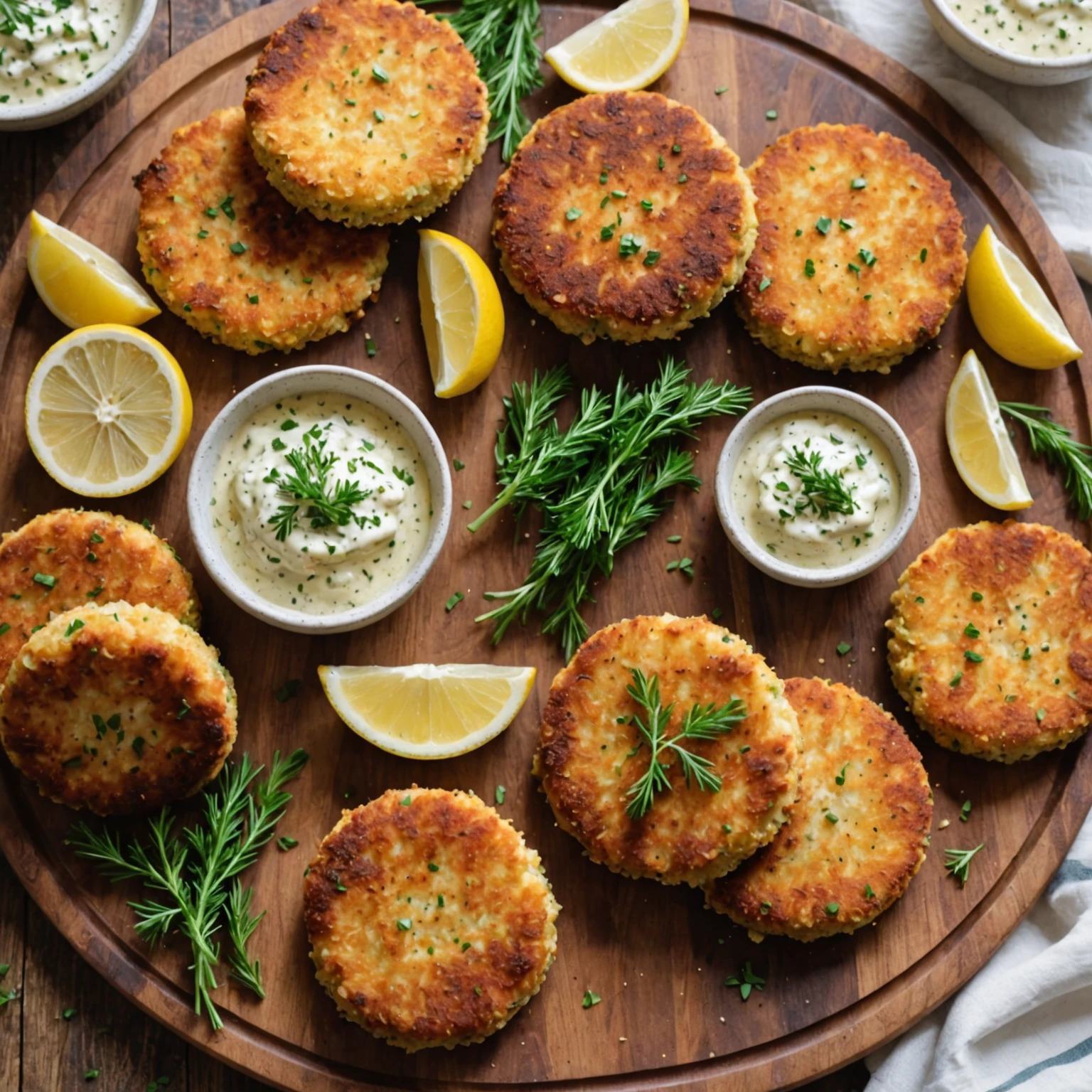 Air Fryer Crispy Breaded Cod Cakes with Lemon-Dill Aioli