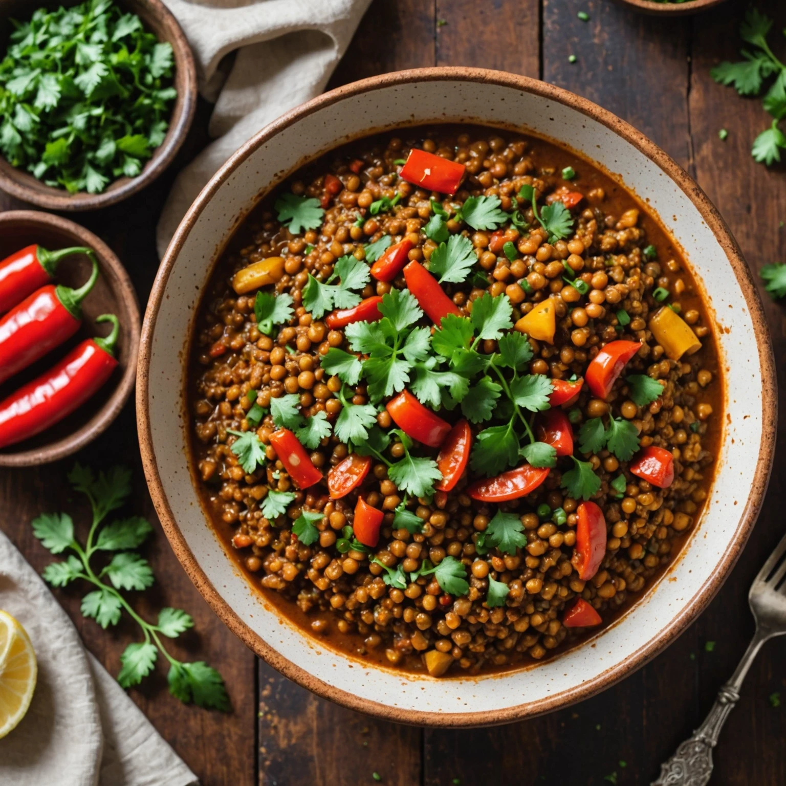 Air Fryer Spicy Ethiopian Berbere Lentil Stew