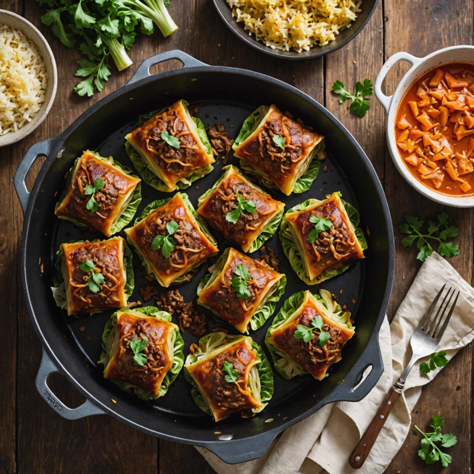 Air Fryer Beef and Vegetable Stuffed Cabbage Rolls