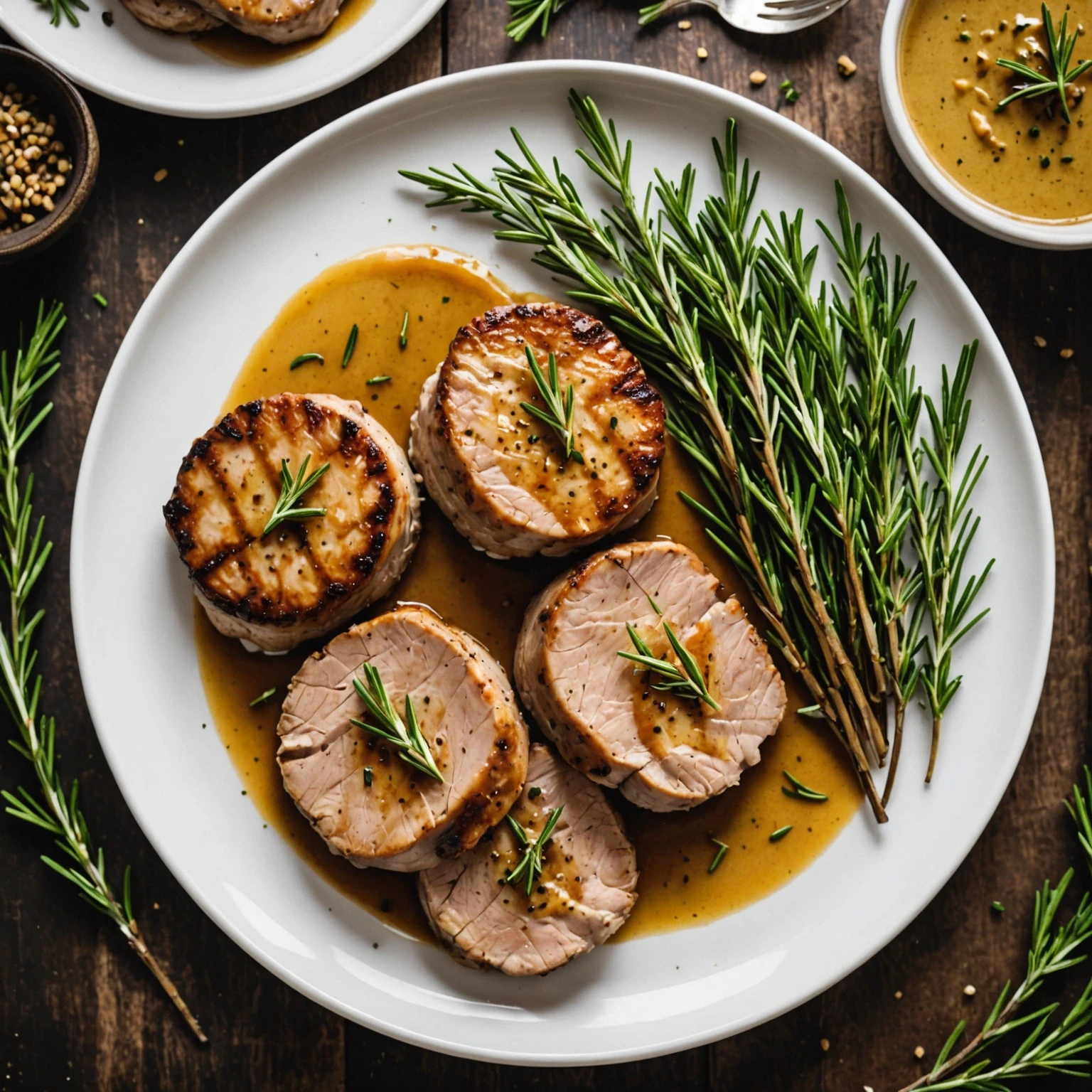 Air Fryer Low-Carb Maple Mustard Glazed Pork Tenderloin Medallions