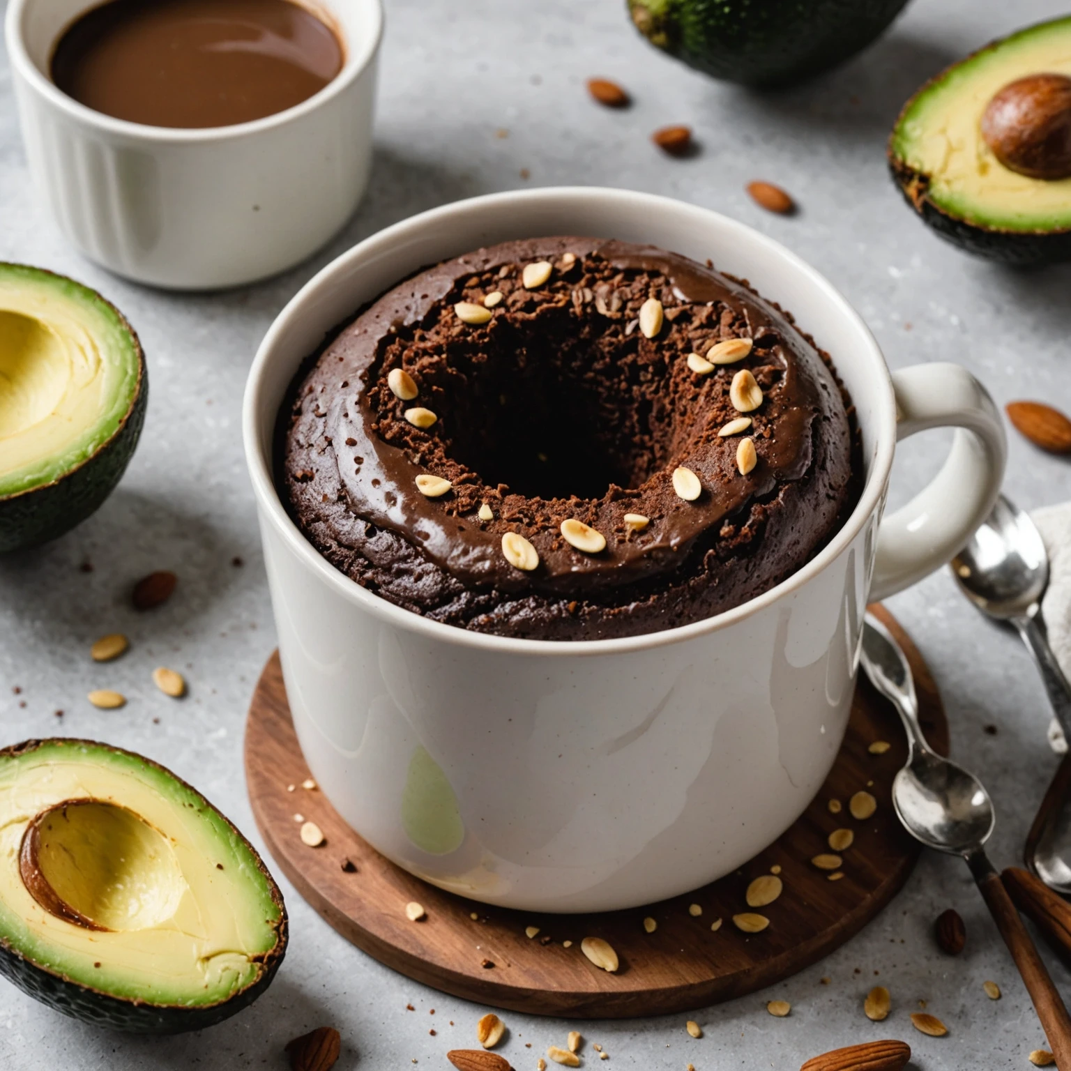 Air Fryer Keto Chocolate Avocado Mug Cake