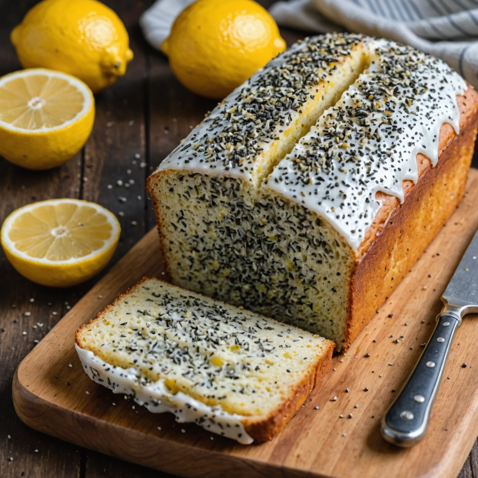 Air Fryer Lemon Poppy Seed Breakfast Loaf