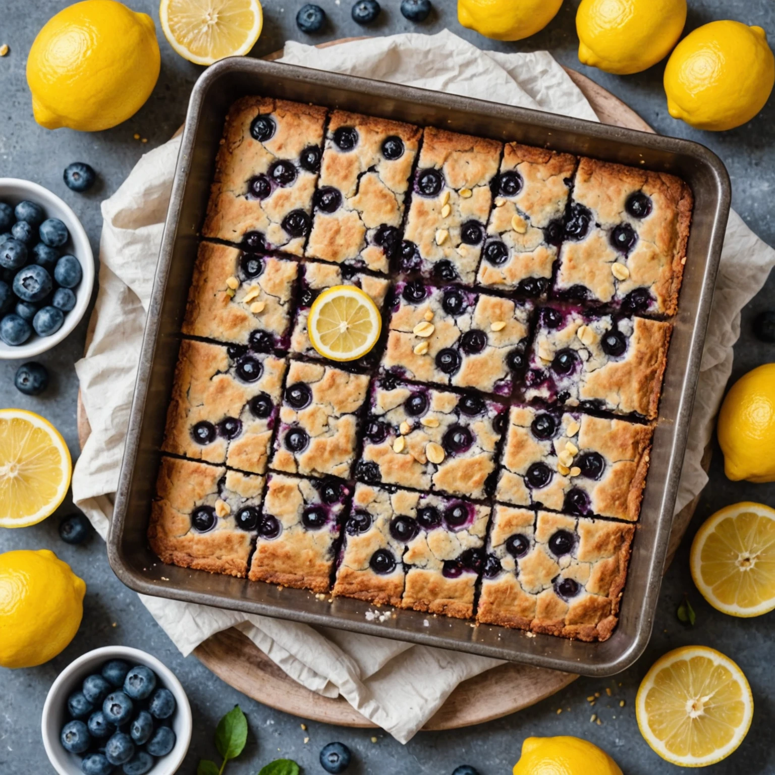 Air Fryer Vegan Blueberry Lemon Breakfast Bars