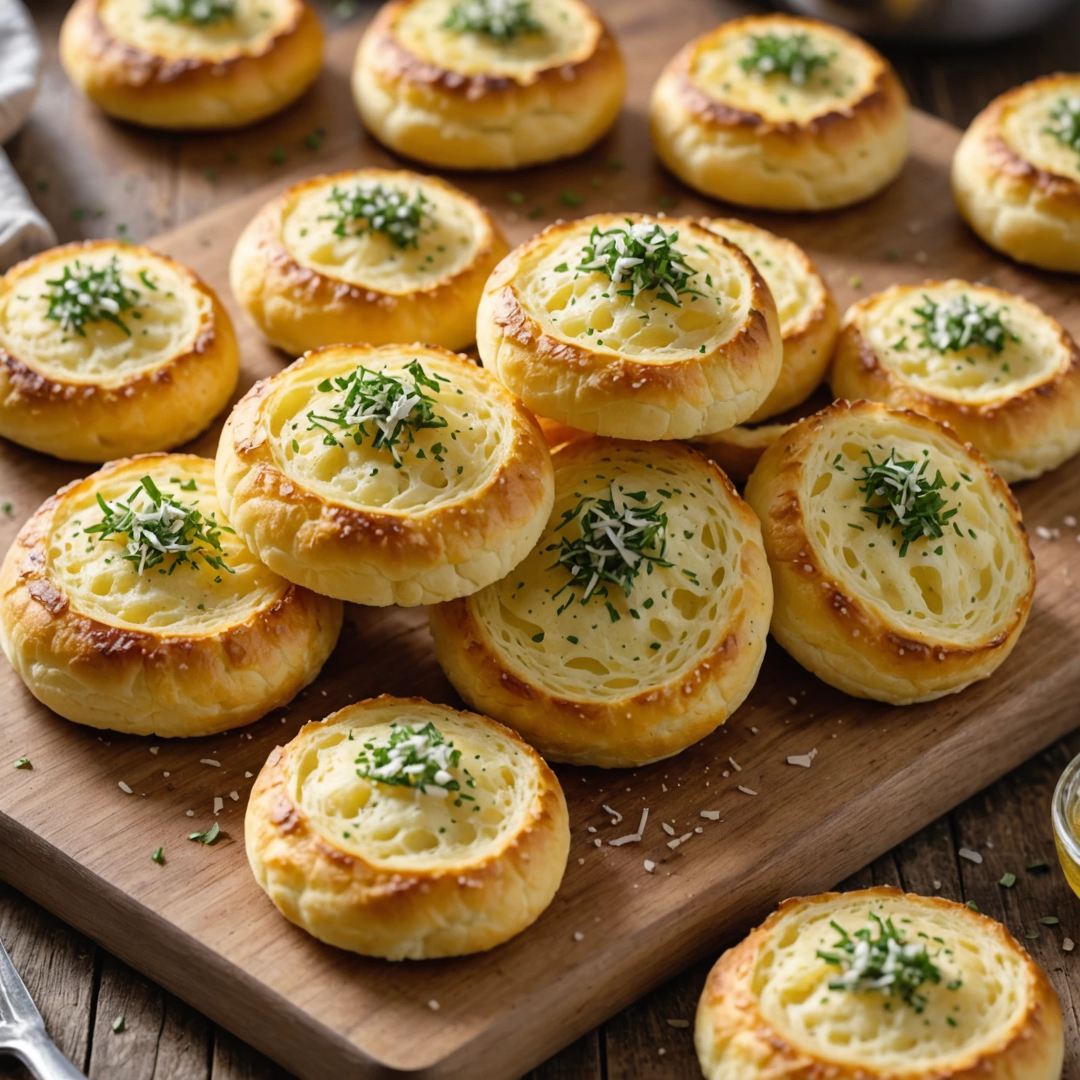 Air Fryer Keto Garlic Parmesan Cloud Bread