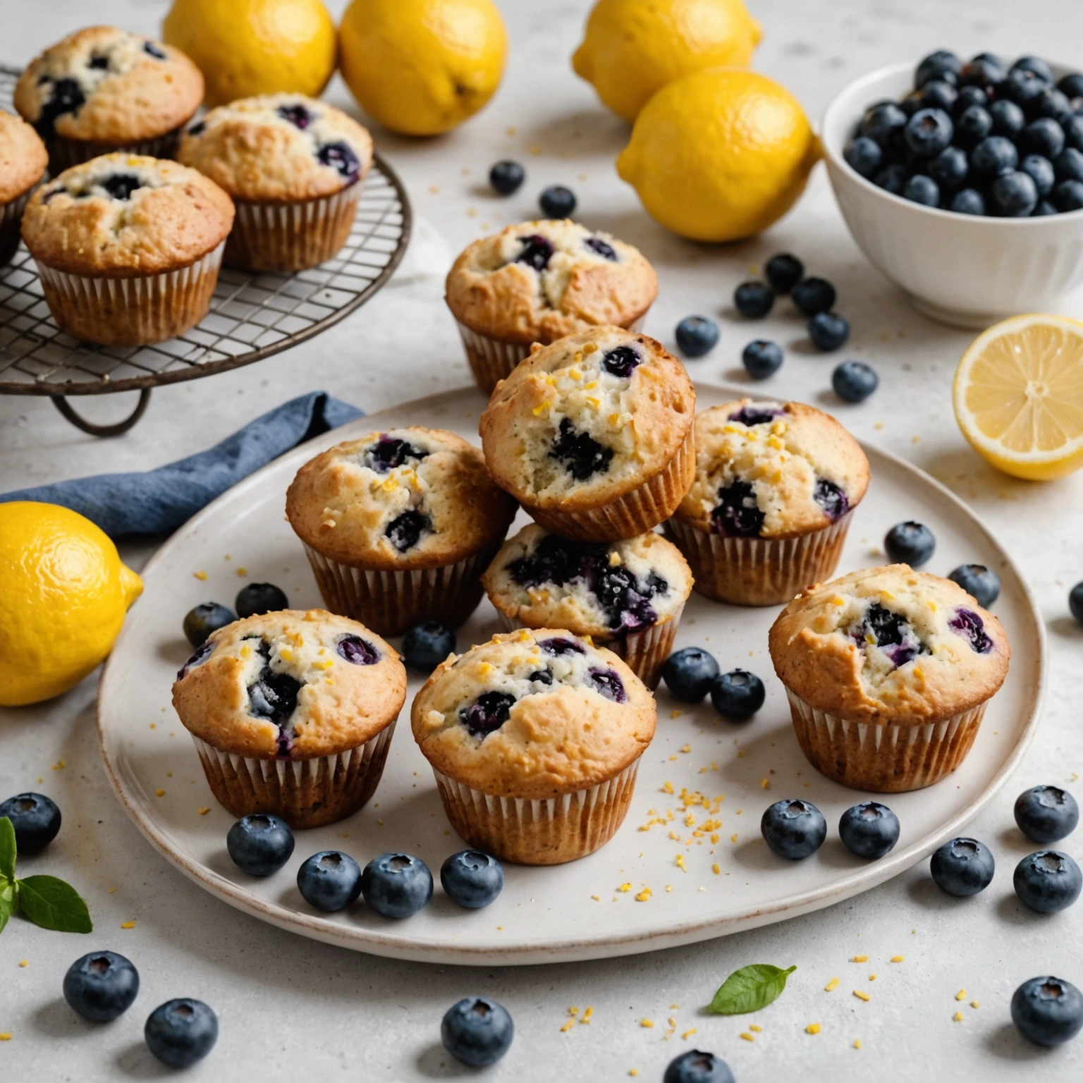 Air Fryer Gluten-Free Blueberry Muffins with Lemon Zest