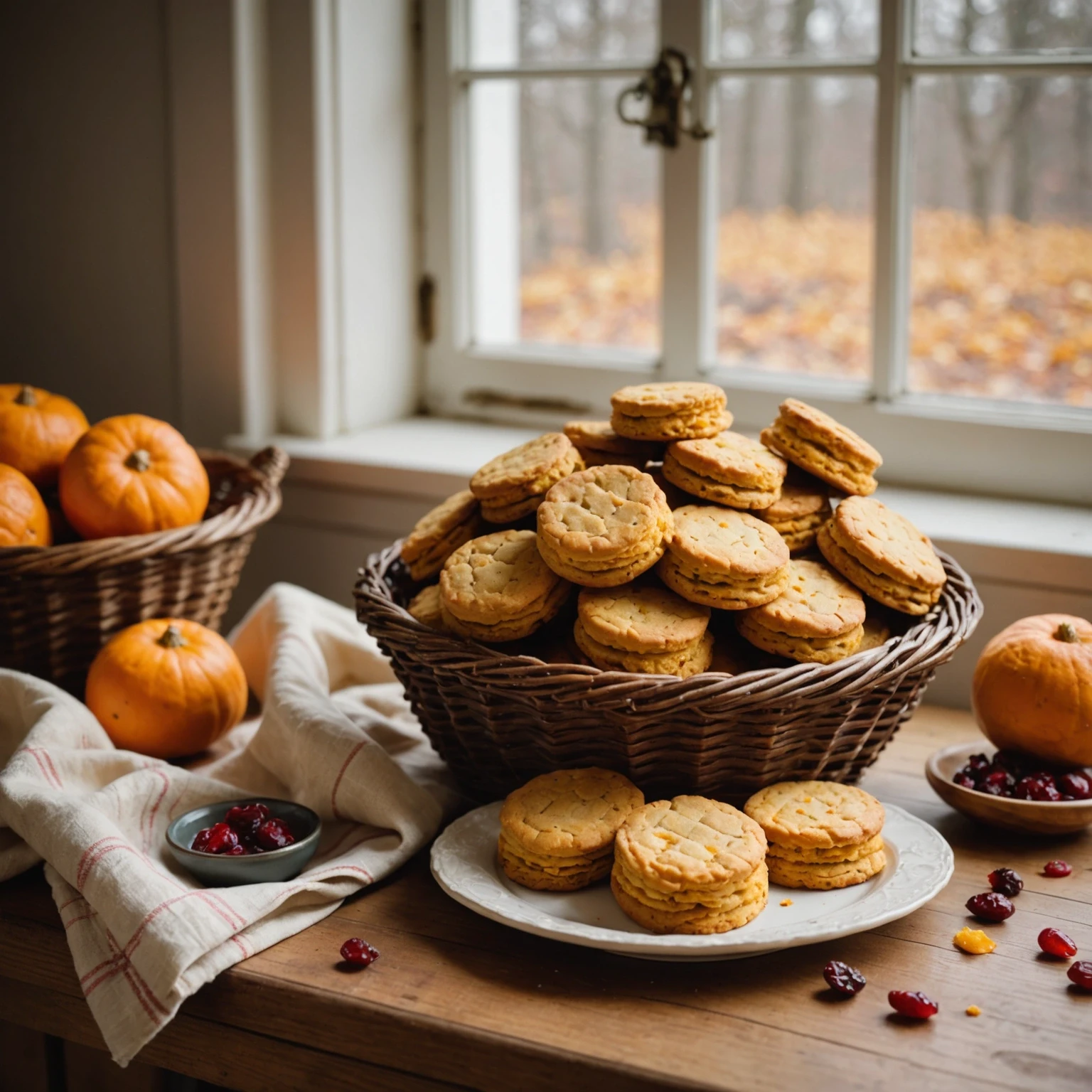 Air Fryer Holiday Spiced Sweet Potato Biscuits with Cranberry Butter