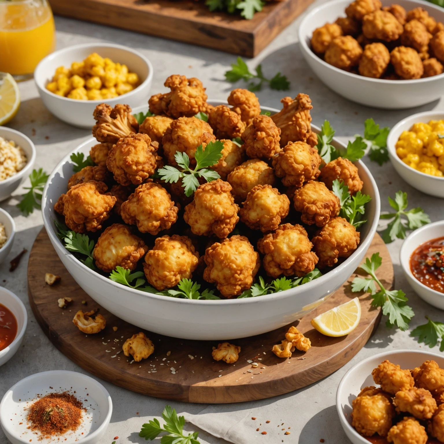 Air Fryer Caribbean Spicy Jerk Cauliflower Wings