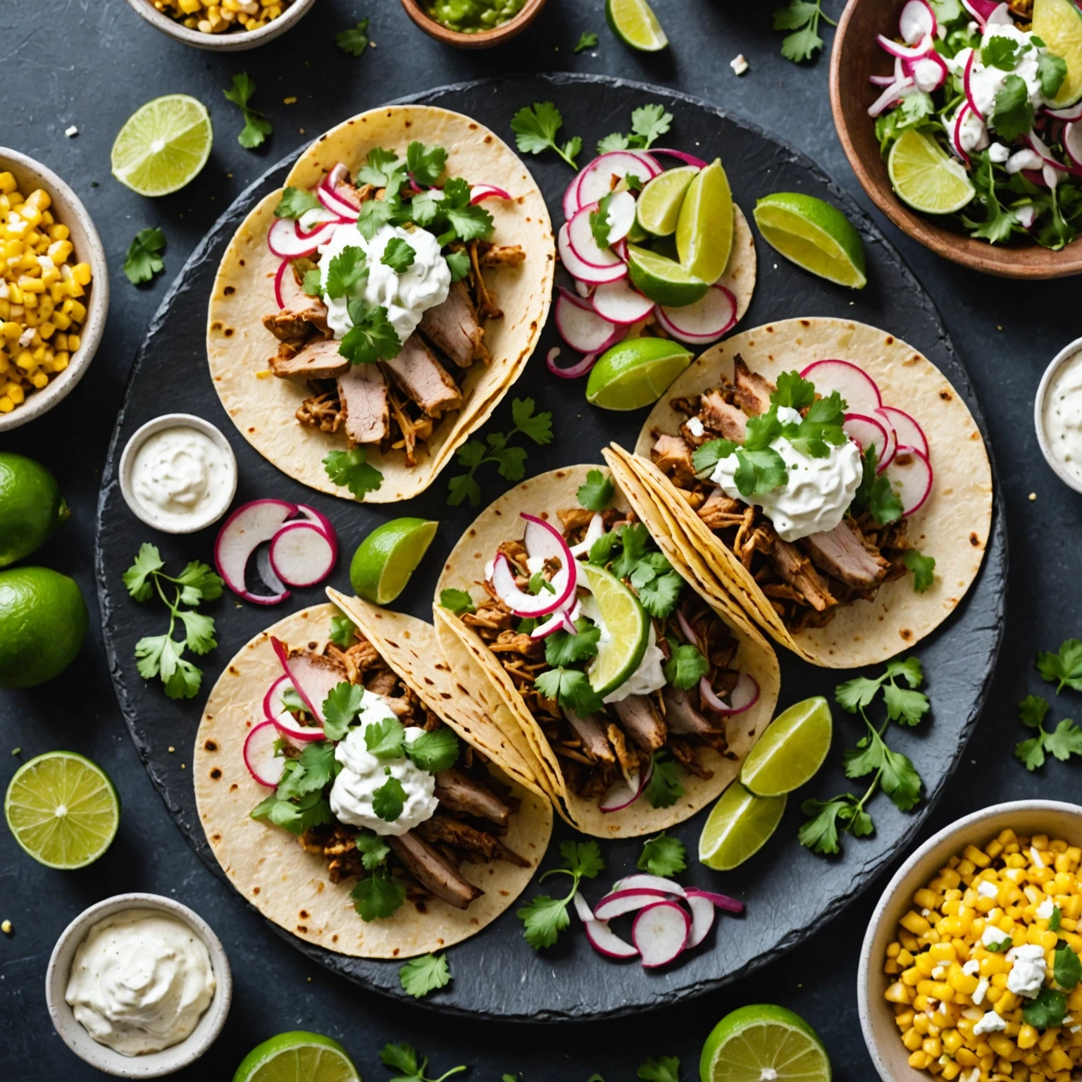 Air Fryer Pork Carnitas Tacos with Cilantro Lime Slaw