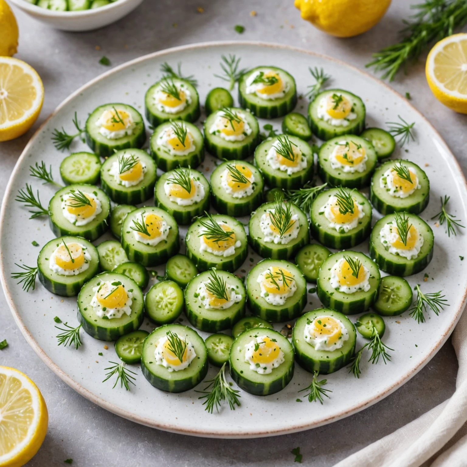 Air Fryer Lemon Dill Cucumber Salad Bites