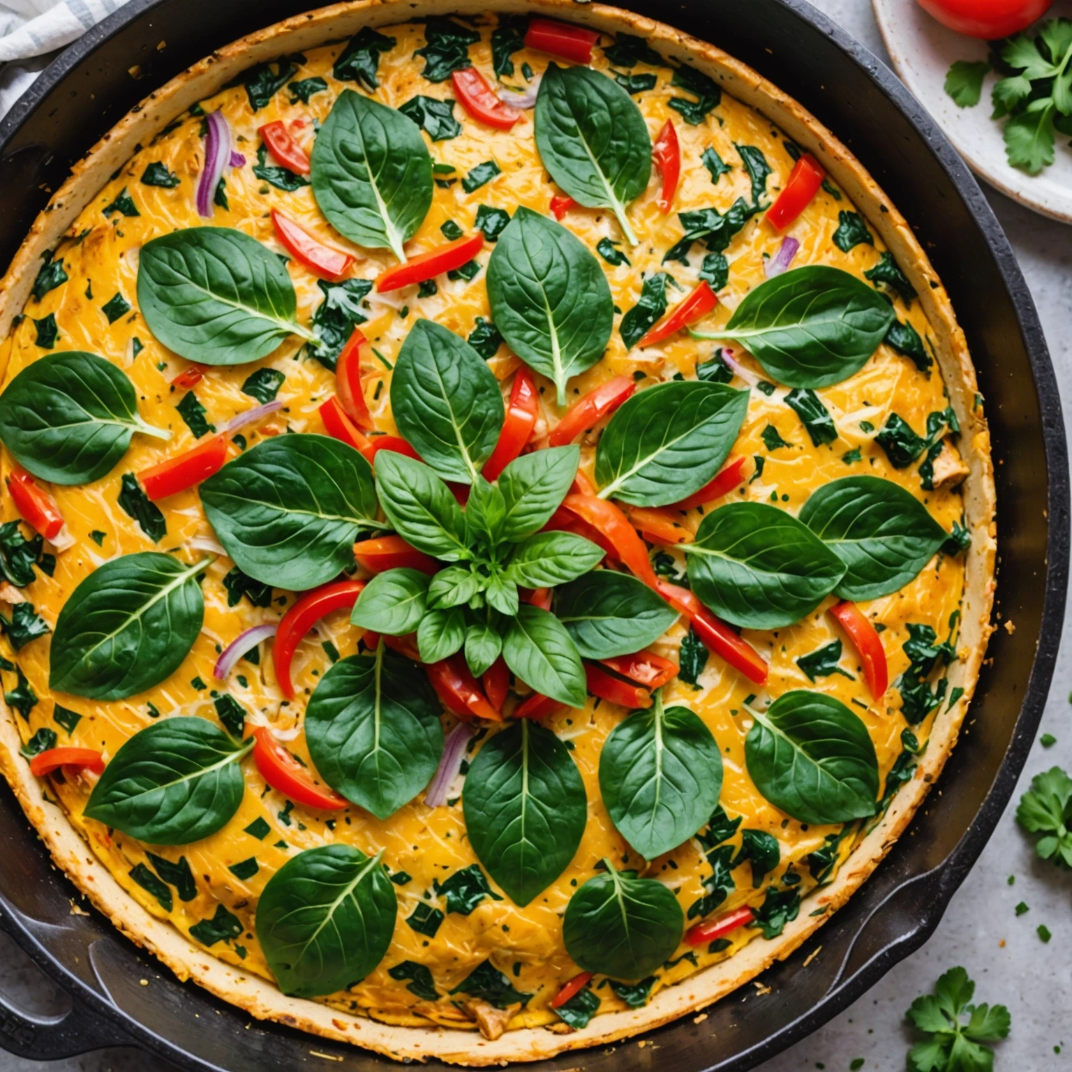 Air Fryer Paleo Chicken and Veggie Breakfast Frittata