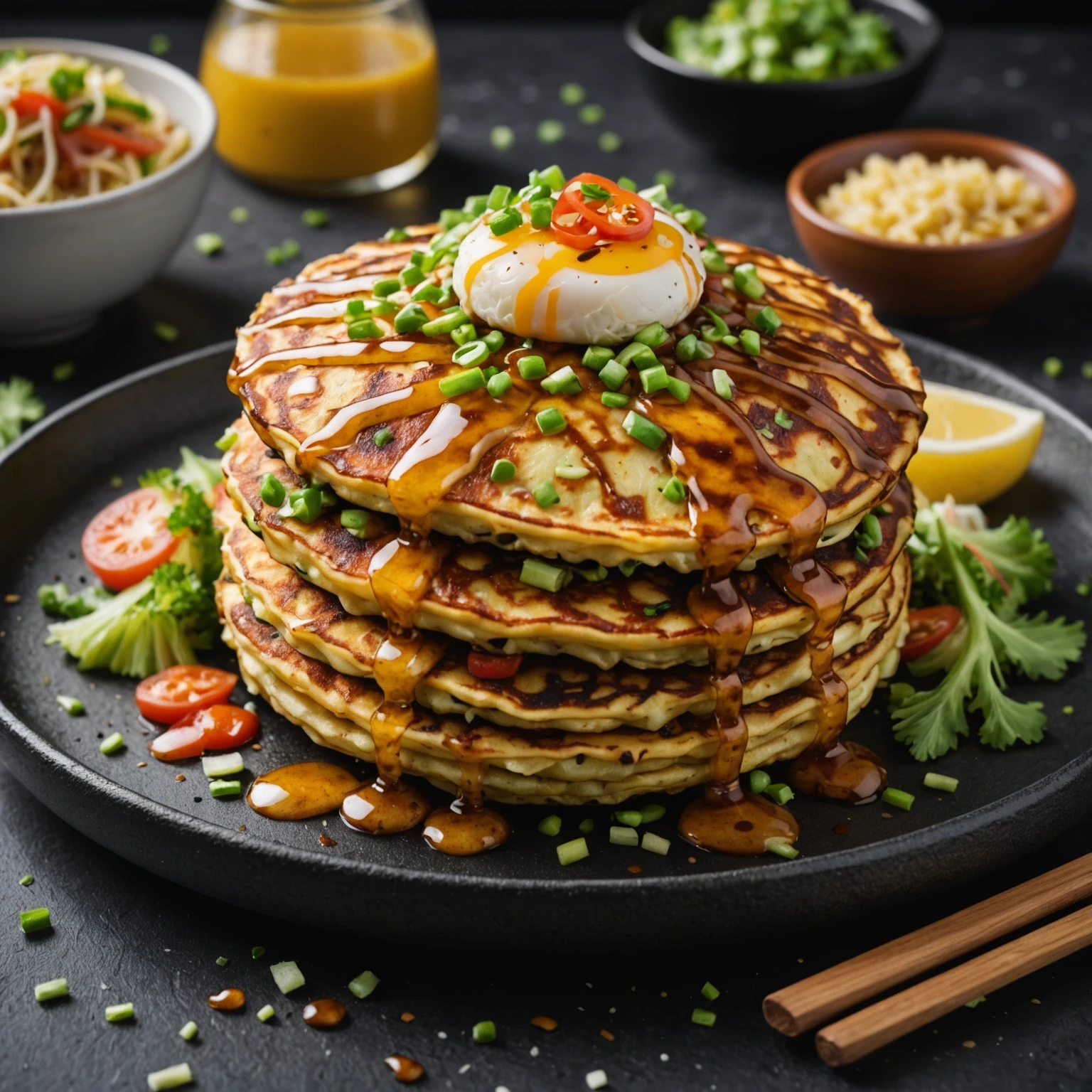 Air Fryer Savory Japanese Okonomiyaki Pancakes