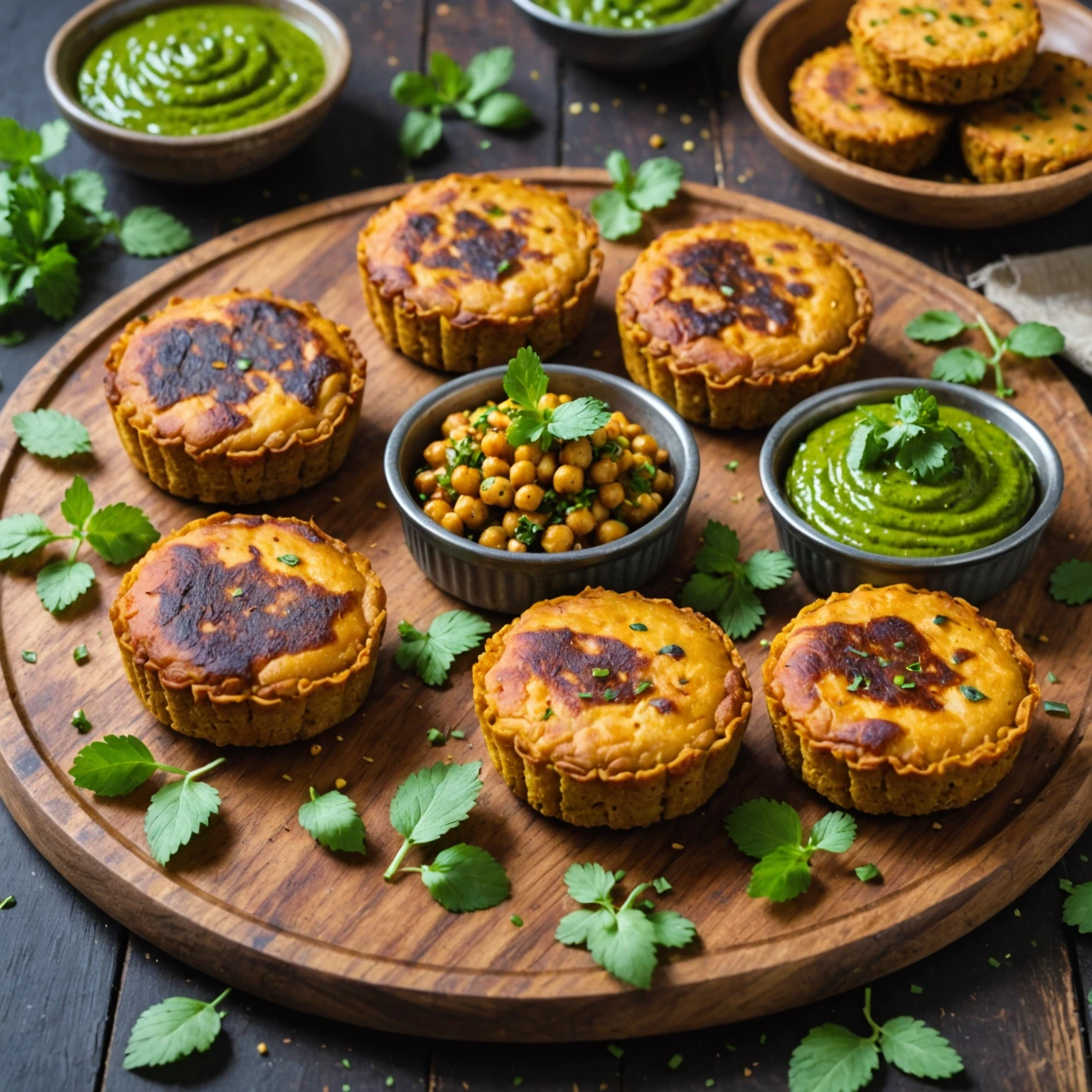 Air Fryer Spicy Indian Masala Chickpea Snack Cakes