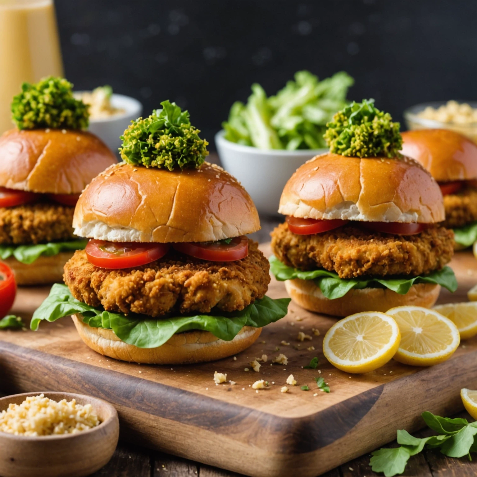 Air Fryer Crispy Pork Schnitzel Sliders with Spicy Mustard Aioli