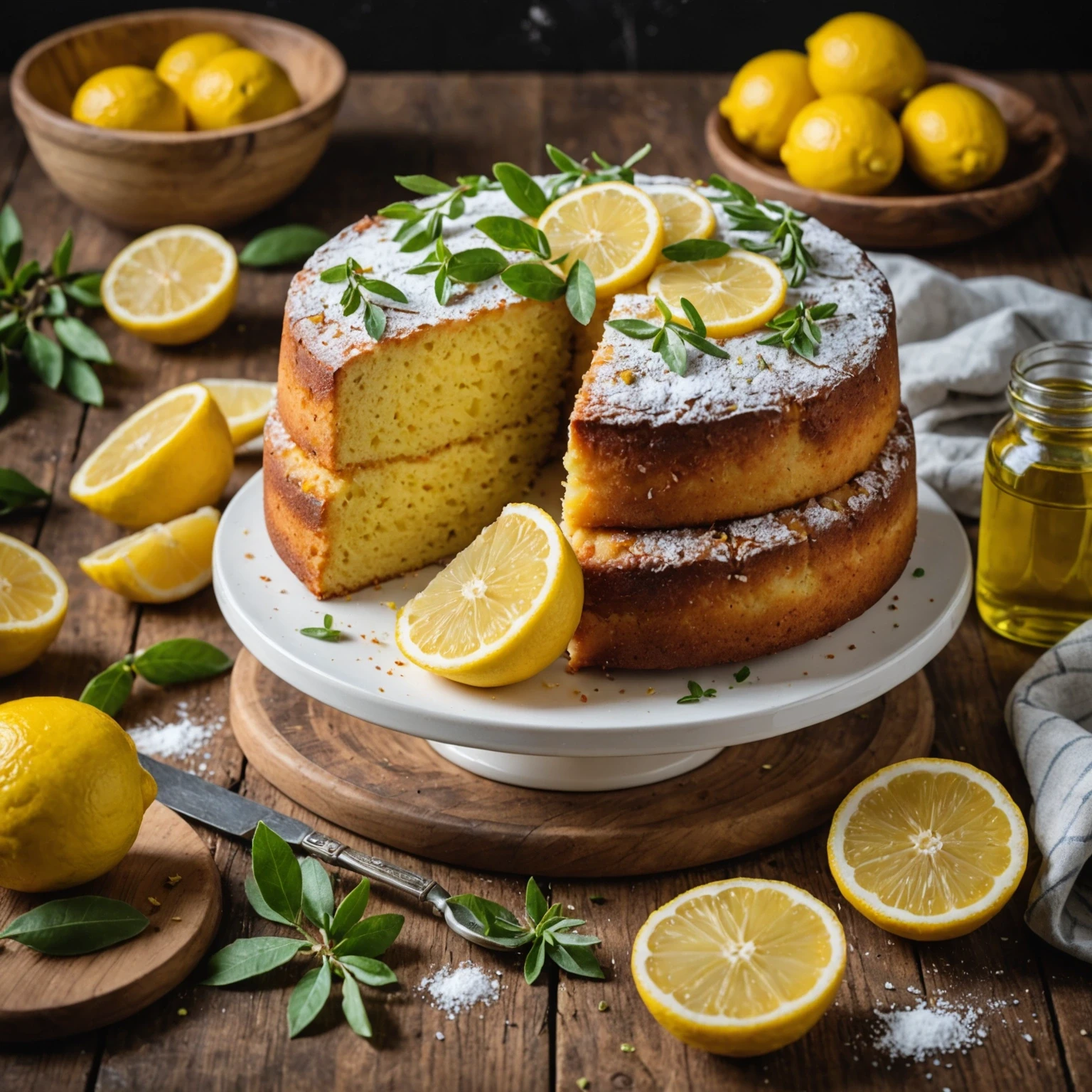 Air Fryer Classic Italian Lemon Olive Oil Cake