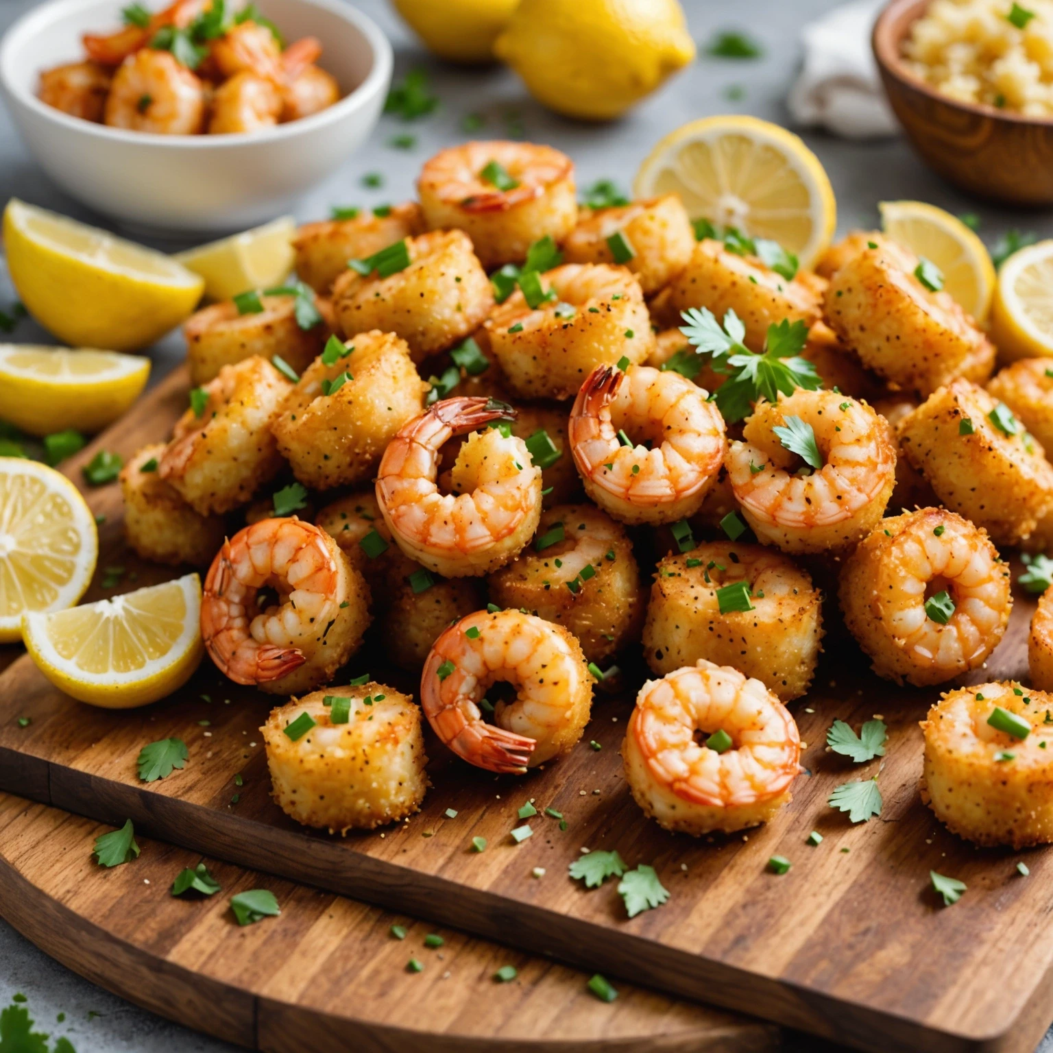 Air Fryer Southern Style Shrimp and Grits Bites