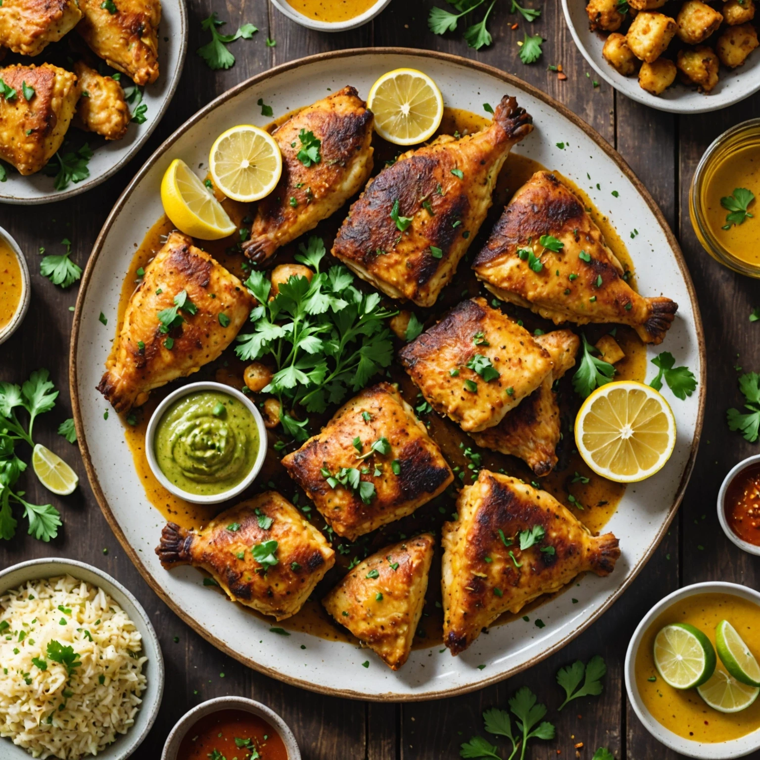 Air Fryer Spicy Cajun Catfish Thighs with Garlic Butter Sauce
