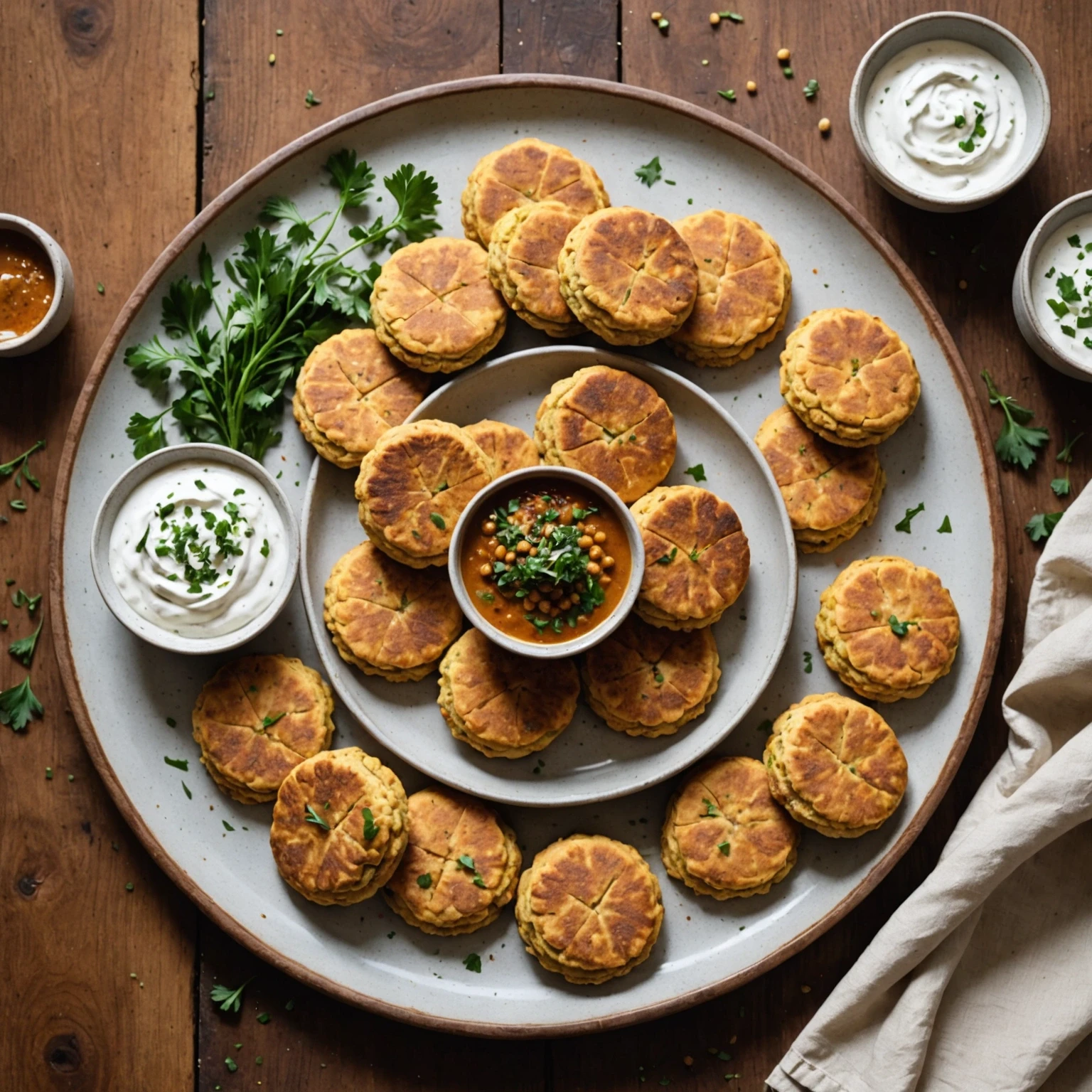 Air Fryer Crispy Harissa-Spiced Chickpea and Fennel Biscuits