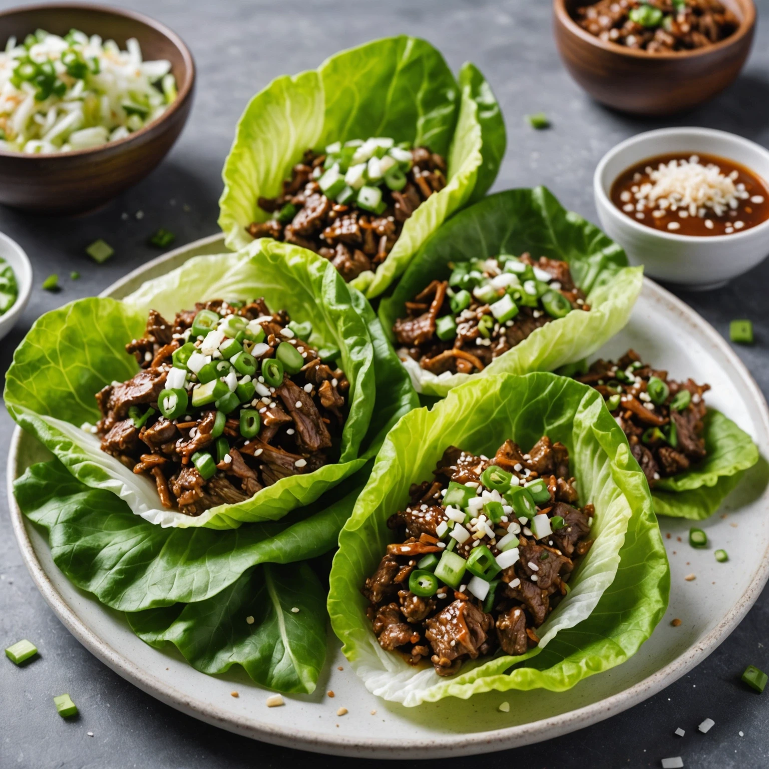 Air Fryer Korean-Inspired Bulgogi Beef Lettuce Wraps