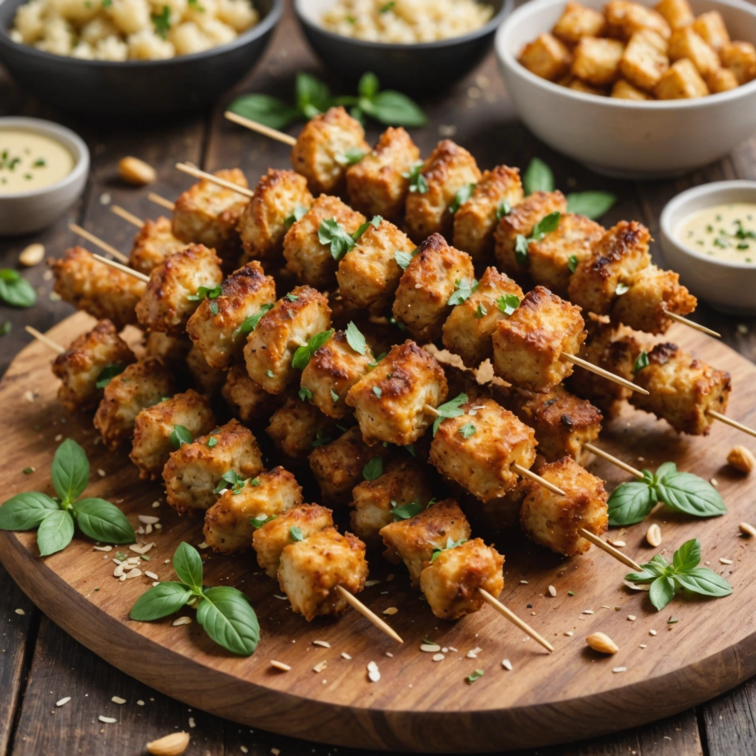 Air Fryer Keto Crispy Parmesan Chicken Skewers
