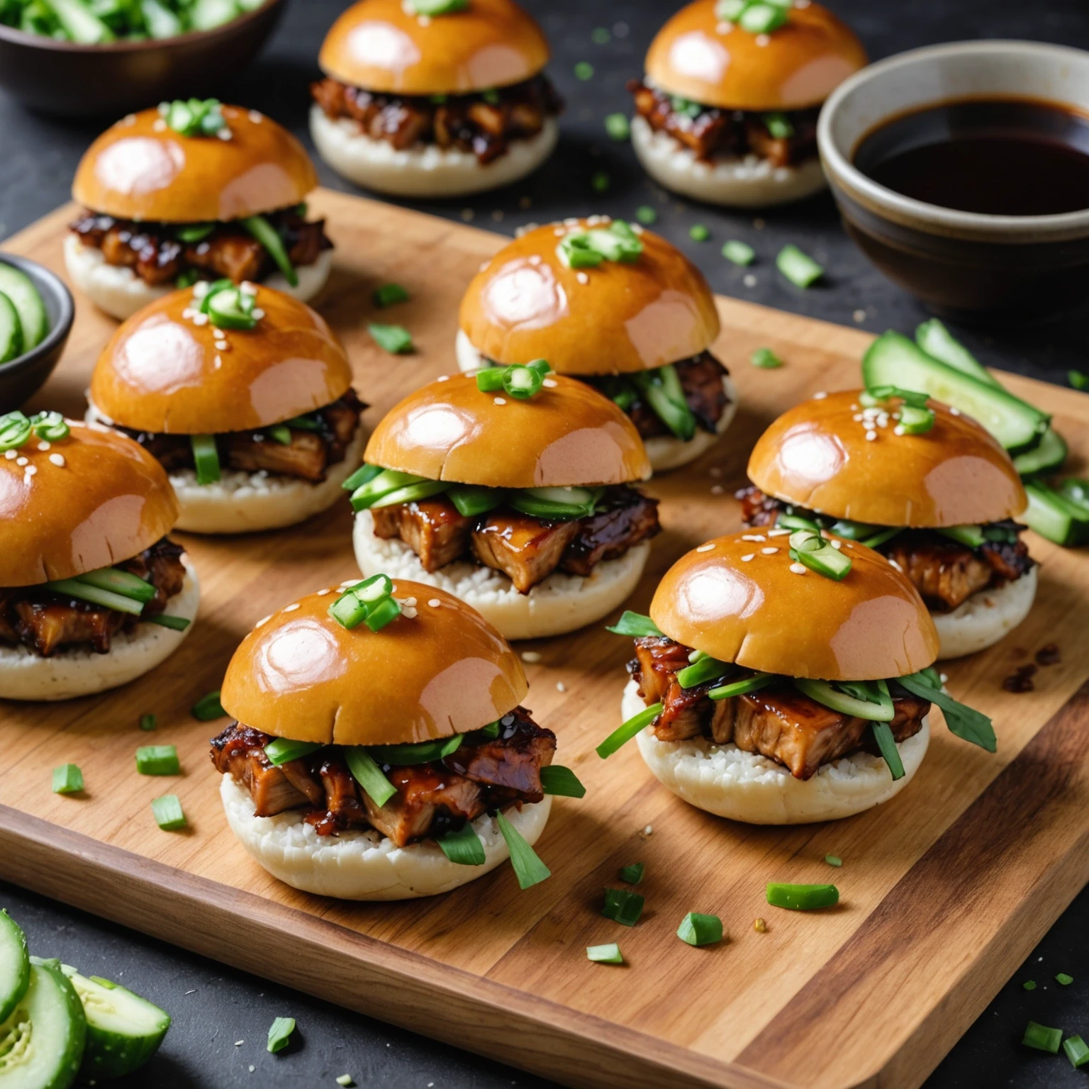 Air Fryer Crispy Hoisin-Glazed Pork Belly Bao Buns