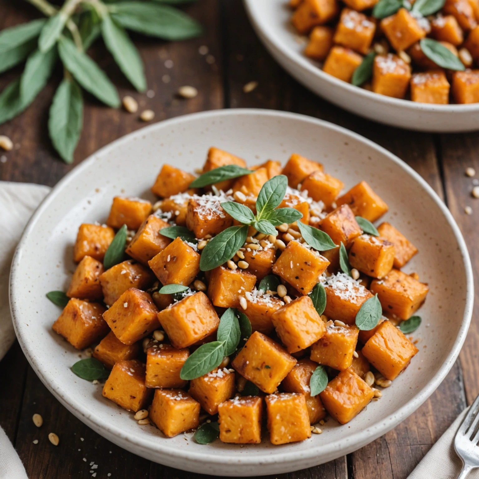 Air Fryer Sweet Potato Gnocchi with Sage Brown Butter
