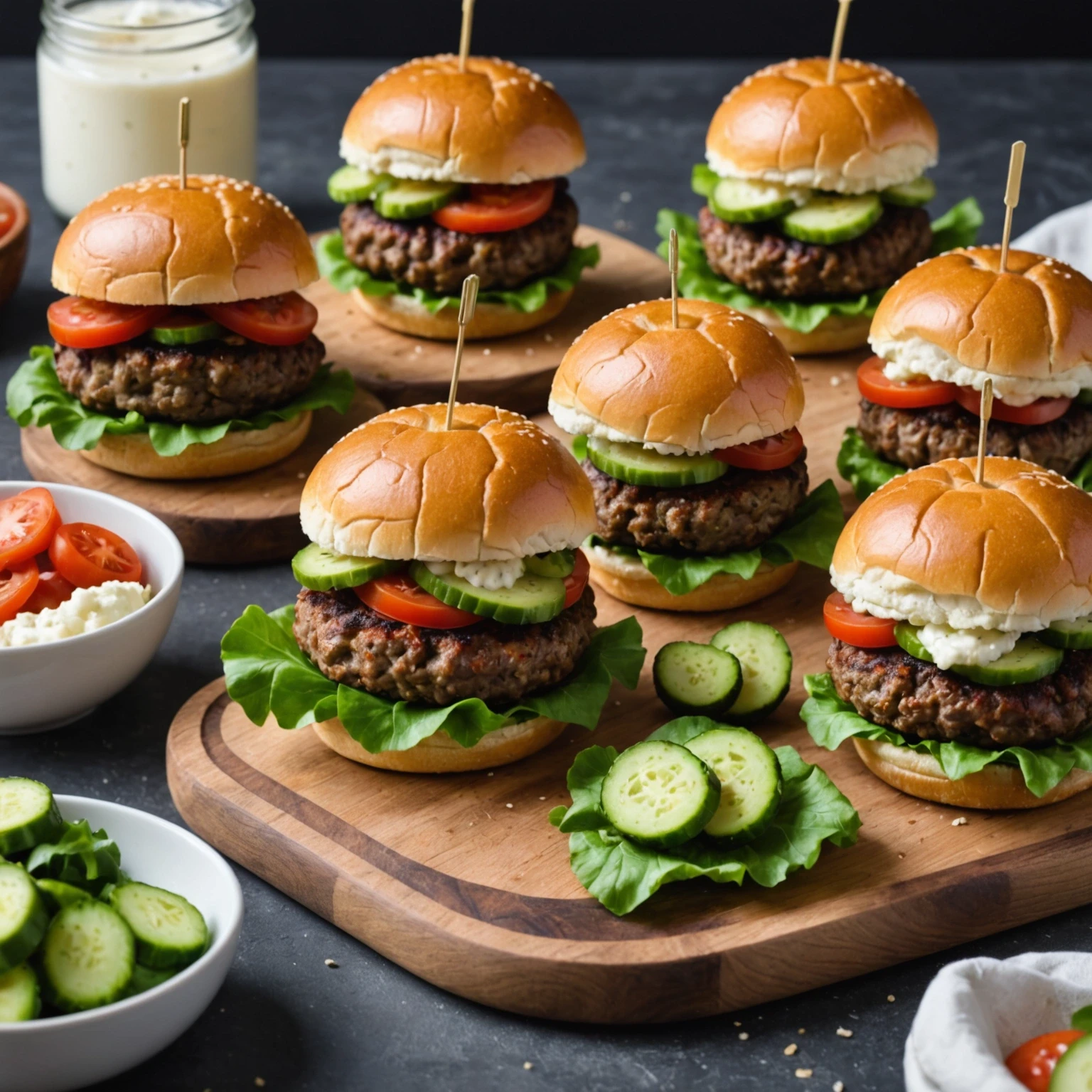 Air Fryer Beef and Cauliflower Patty Sliders with Horseradish Aioli