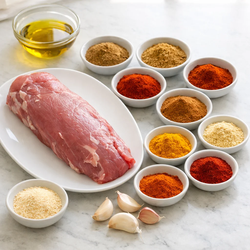 Ingredients for Air Fryer Moroccan-Spiced Pork Tenderloin