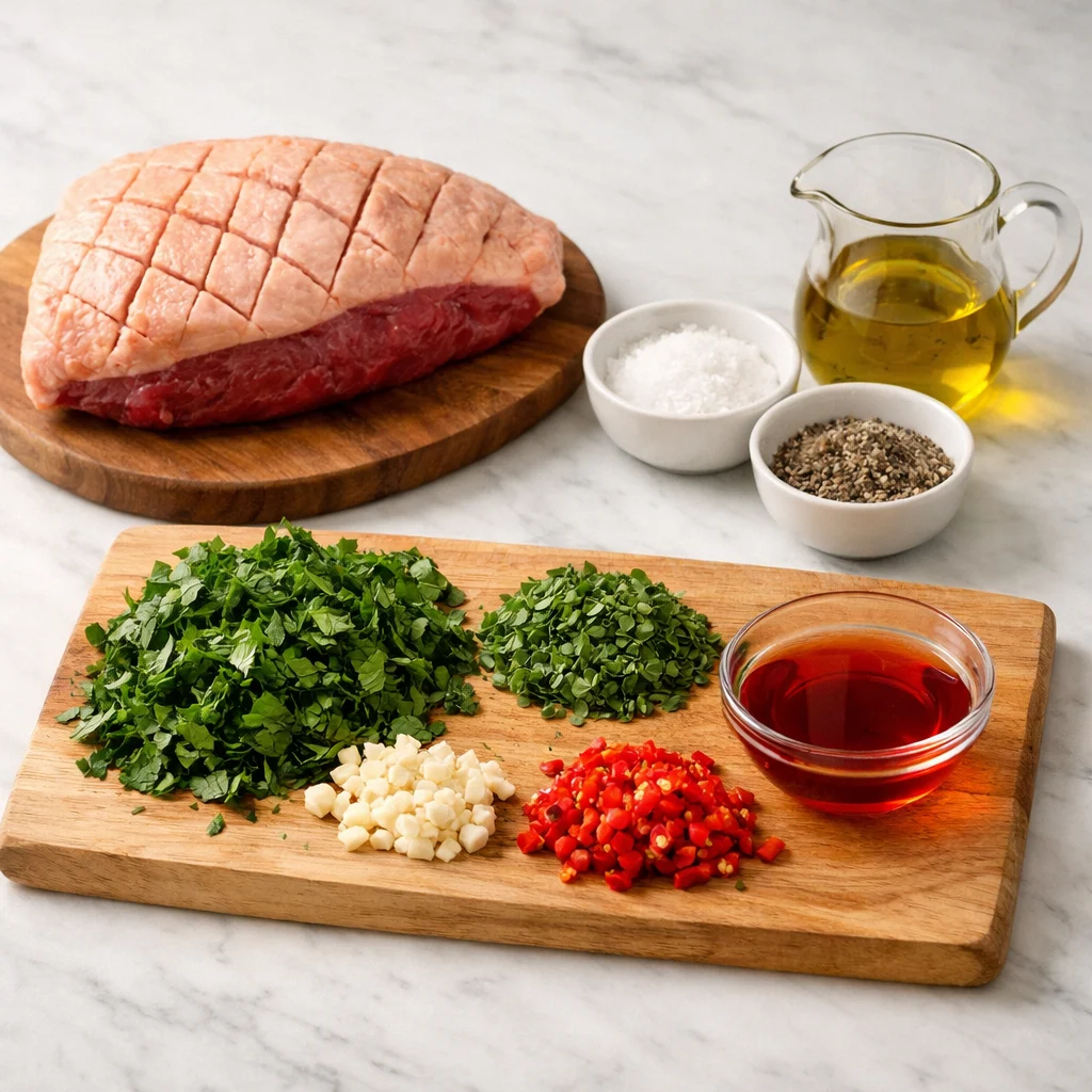 Ingredients for Air Fryer Brazilian-Style Picanha Steak with Chimichurri Sauce