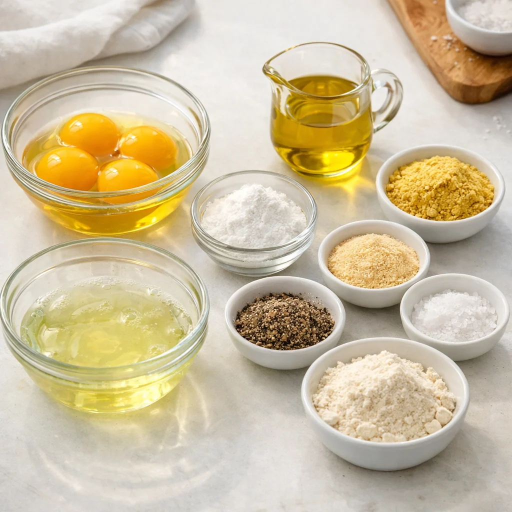 Ingredients for Air Fryer Keto Garlic Parmesan Cloud Bread
