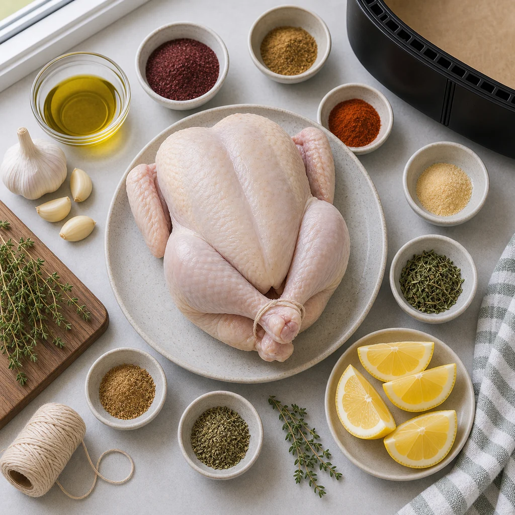 Ingredients for Air Fryer Middle Eastern Herb and Sumac Roasted Chicken
