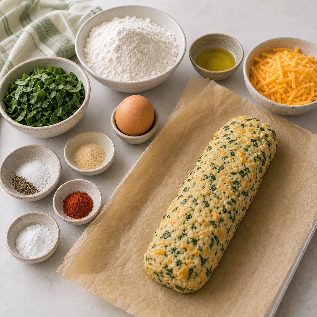 Ingredients for Air Fryer Savory Cheddar and Spinach Biscotti