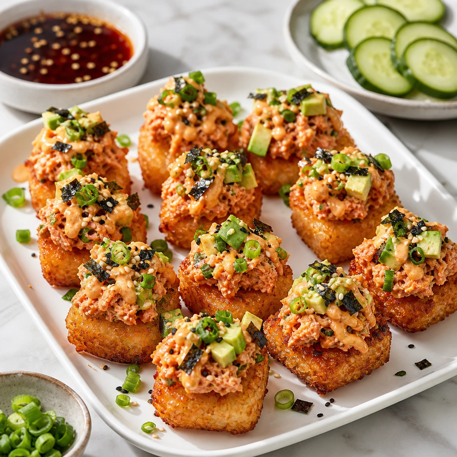 Air Fryer Canned Salmon Crispy Rice Bites